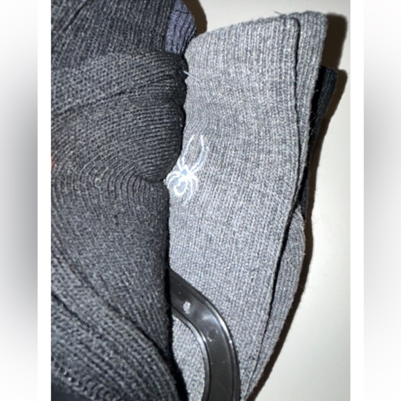 Spyder Crew Socks 5 Pair Men 6-12 White Black Gray Green Mixed Logo Cushion Ski - Picture 6 of 11